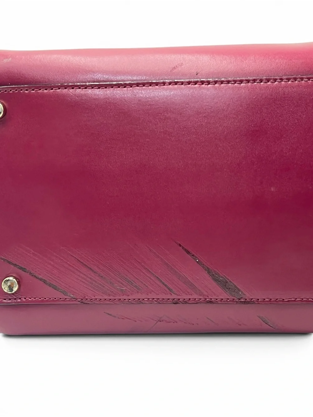 Kate Spade Savannah Parliament Square Leather Satchel Handbag Red Plum WKRU3115